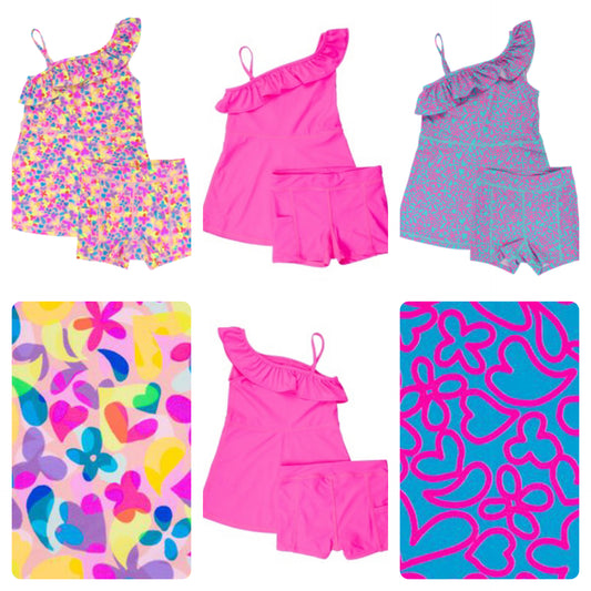 Active tennis dress w/bike short