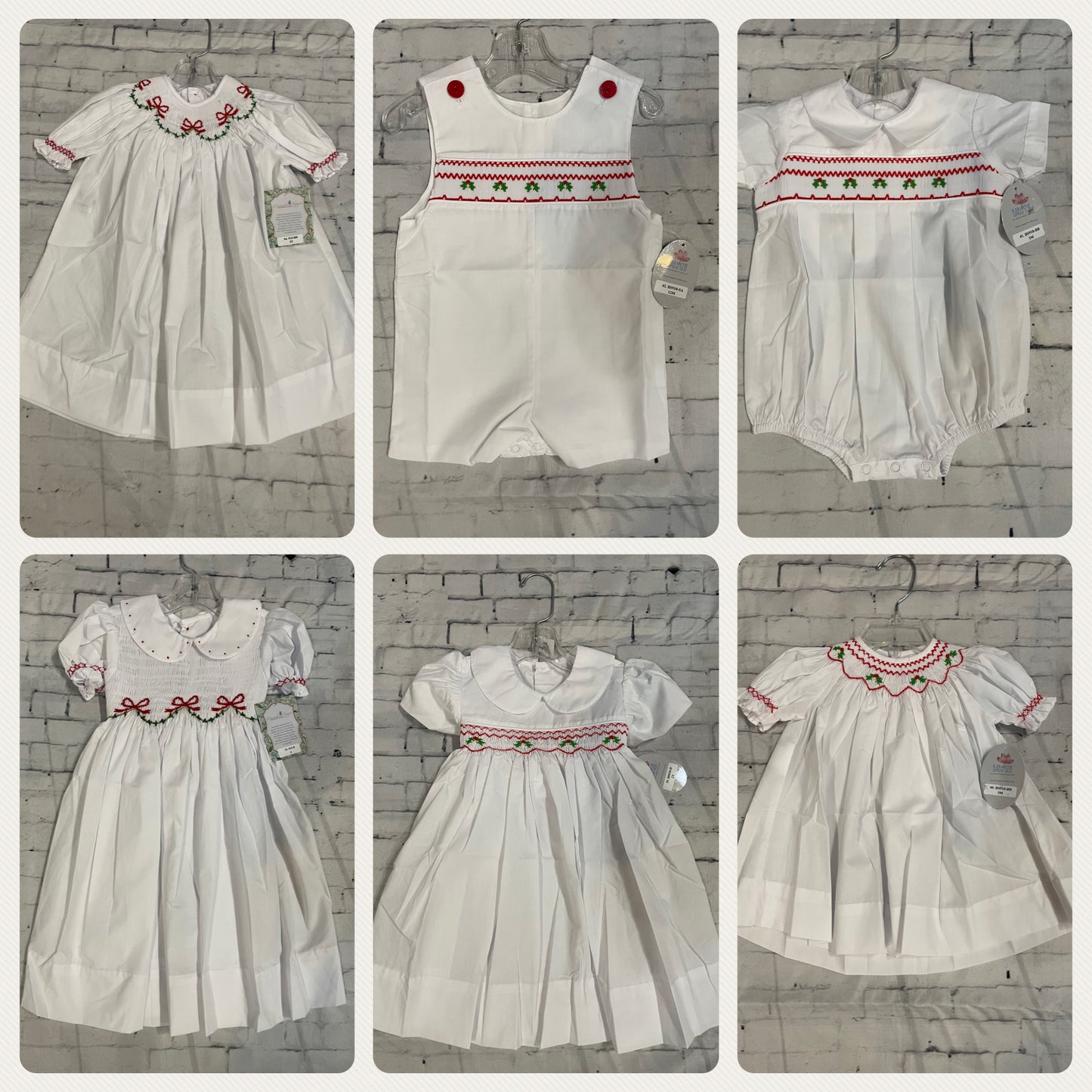 White smocked sets