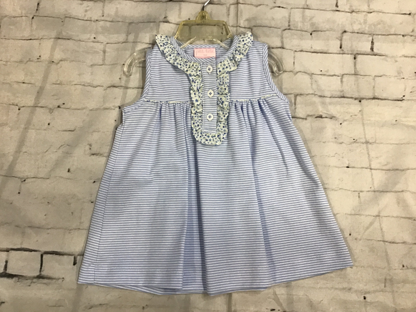 Blue knit dress