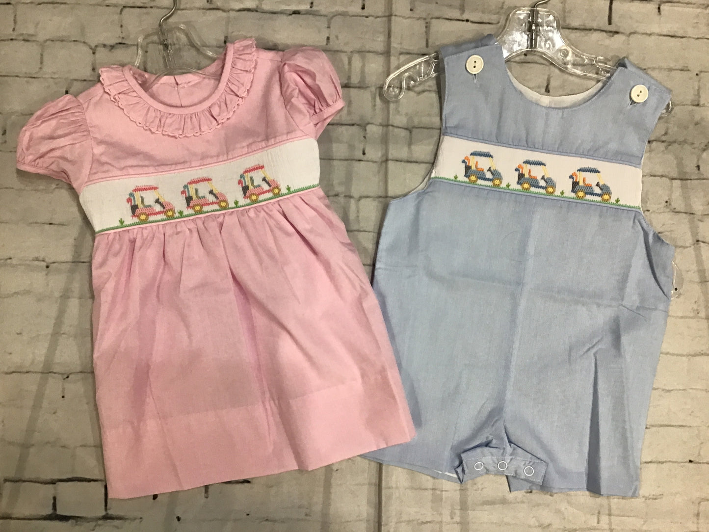 smocked golf cart sets