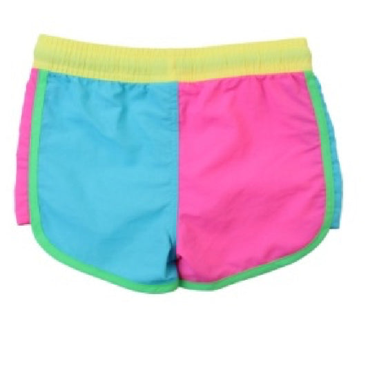 Neon girls board shorts