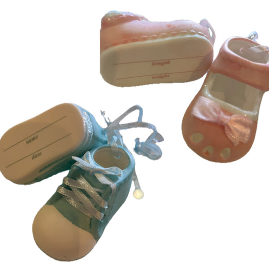 porcelain bootie ornaments