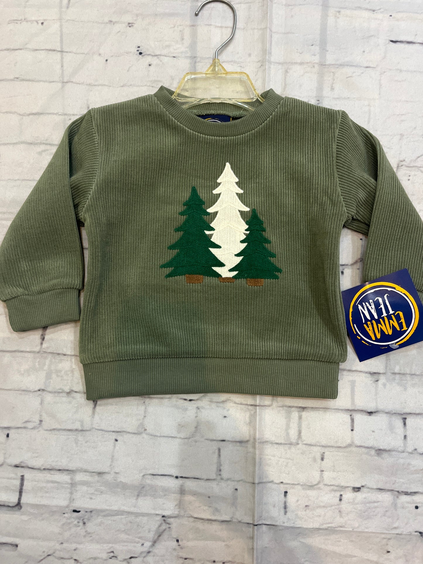green tree sweater
