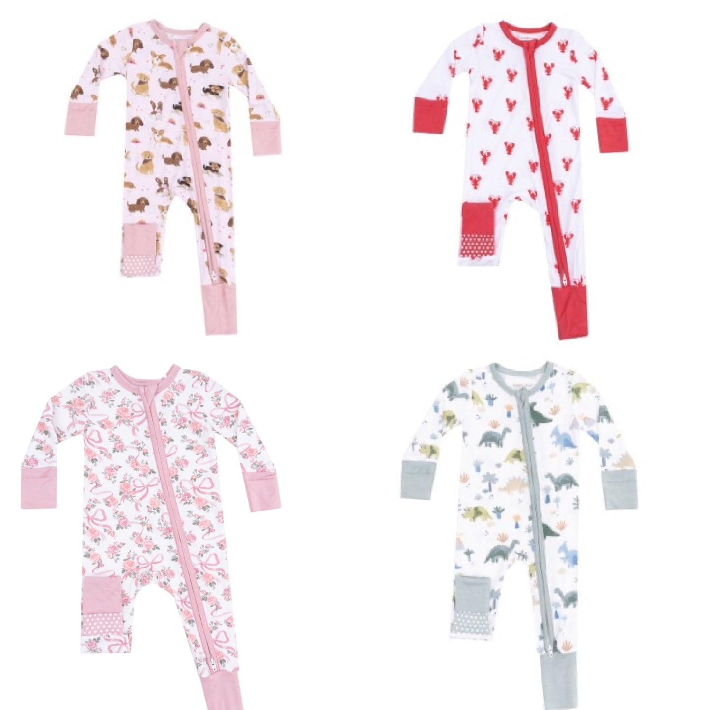 2 way zipper romper options