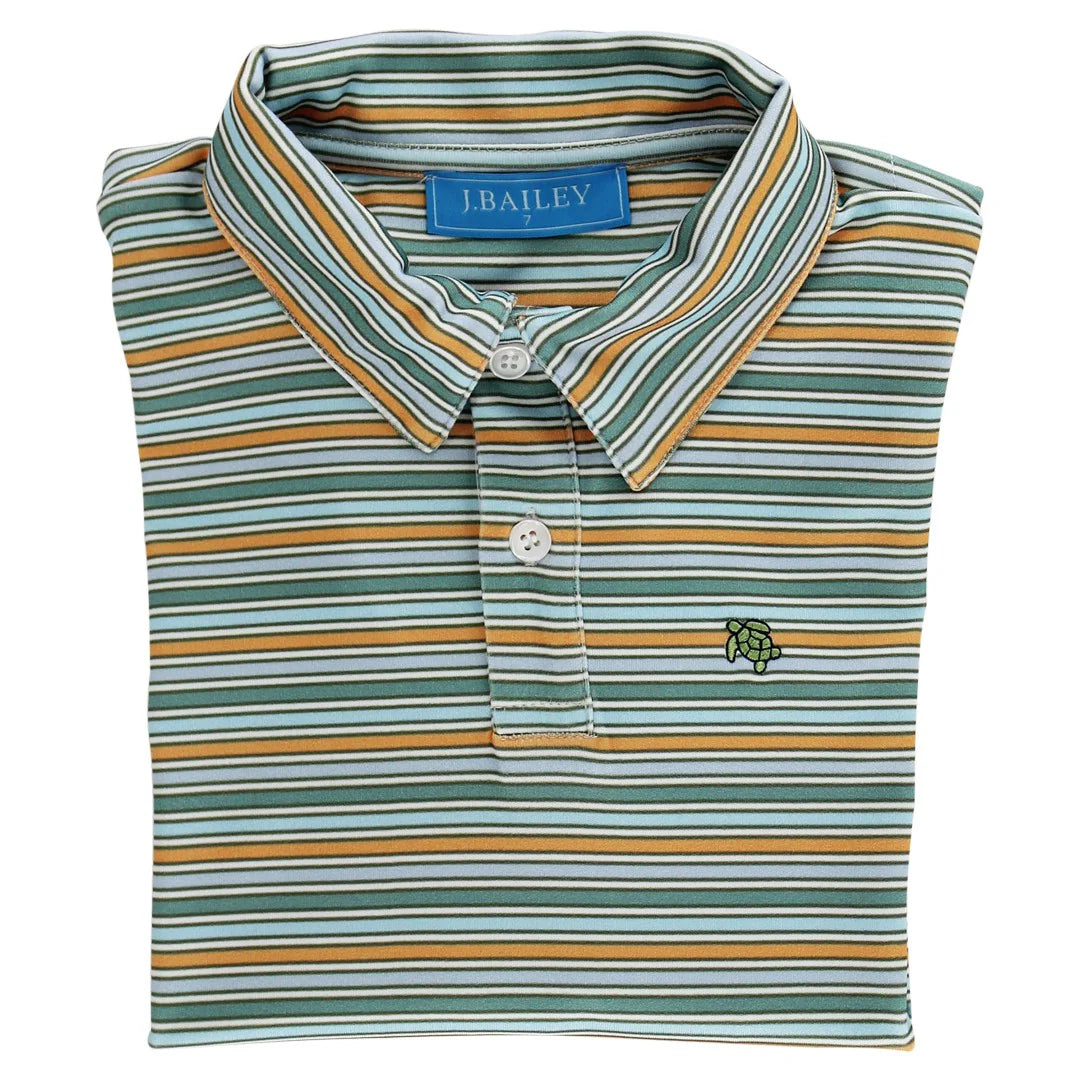 striped Performance polos