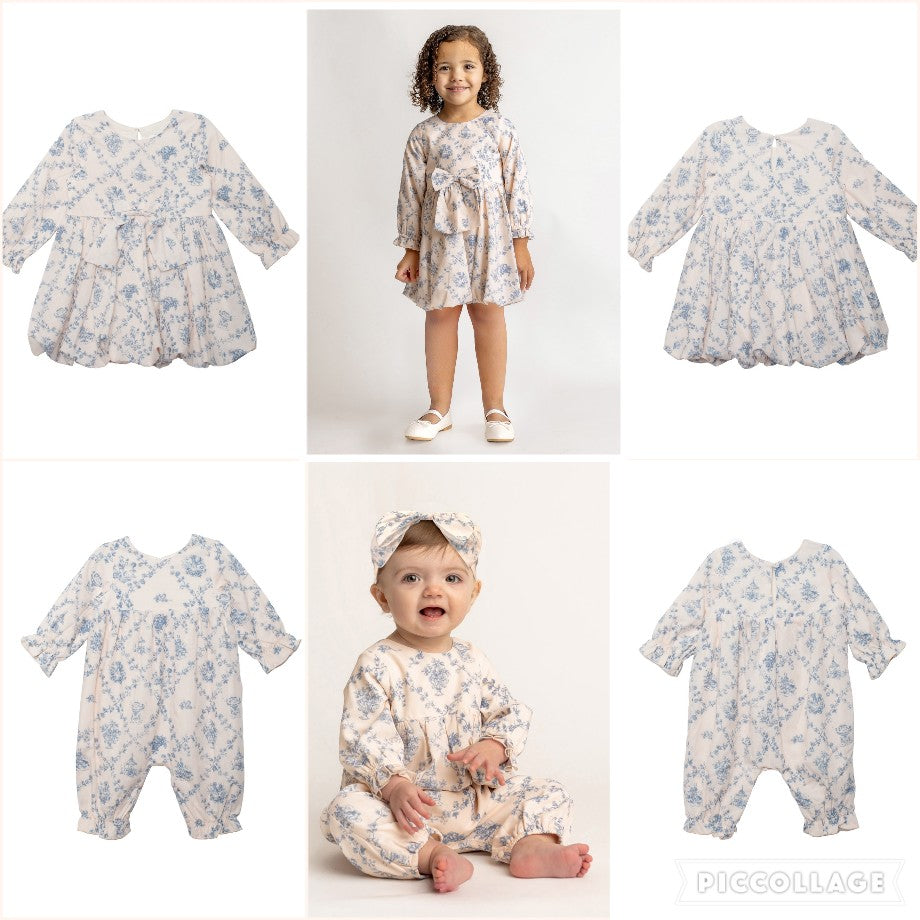 blue floral princess sets