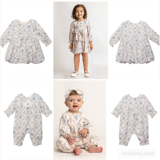 blue floral princess sets