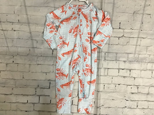 crawfish zipper onesie