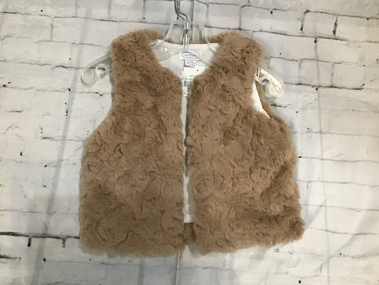 tan fur vest