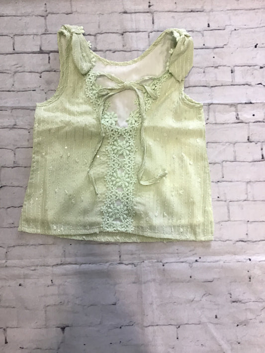 mint lace back top
