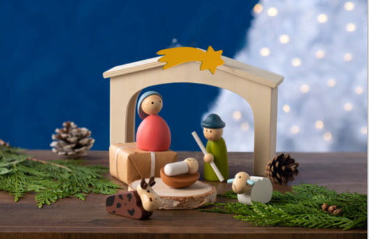 Nativity wooden set