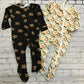 velvet fawn zipper jammies