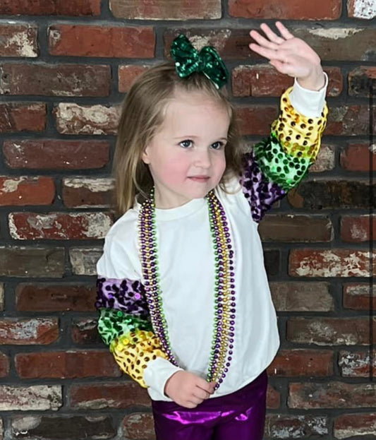 mardi gras sequin shirt