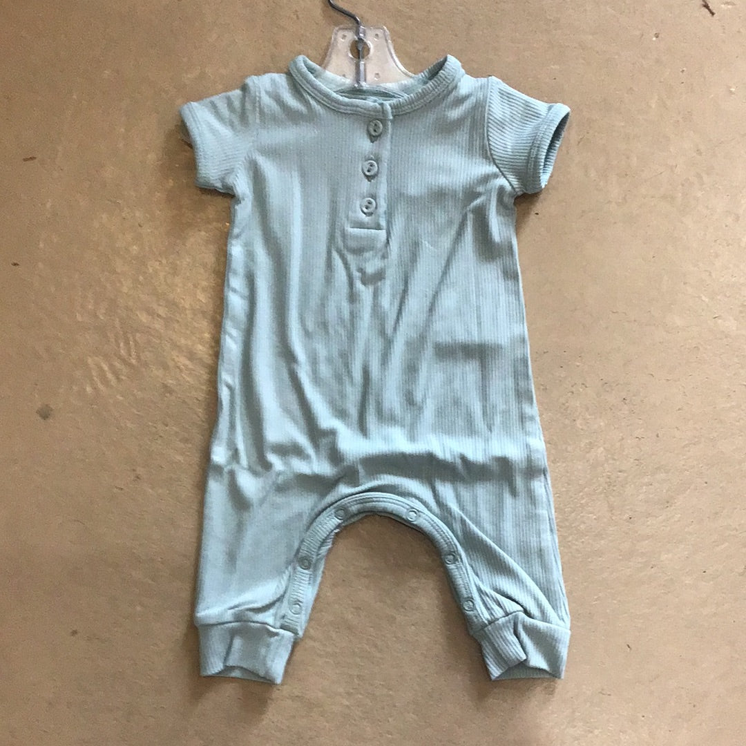 Bamboo ribbed ss rompers