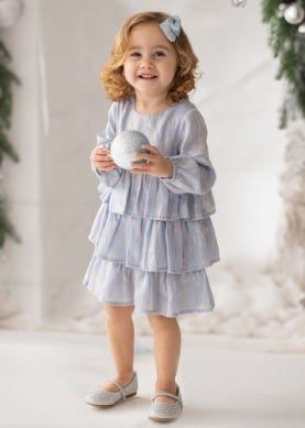 blue dainty dance dress