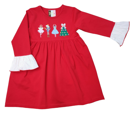 nutcracker applique dress