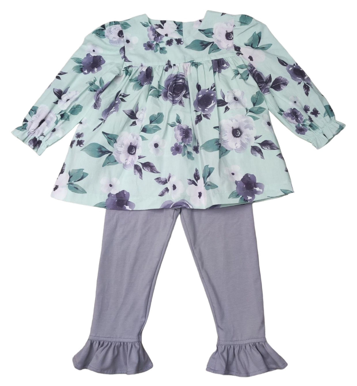 purple petal pant set