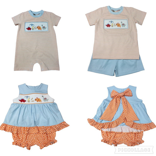 smocked dino sets