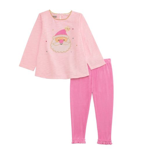 pink santa legging
