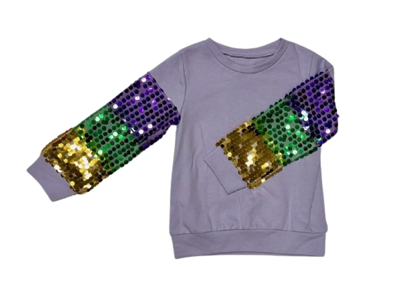 mardi gras sequin shirt