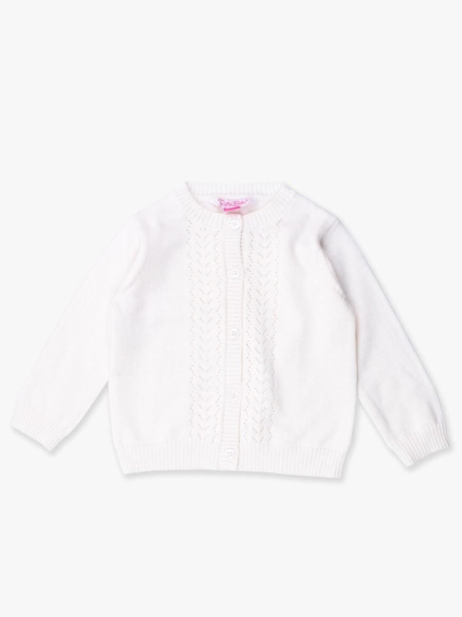pointelle cardigan