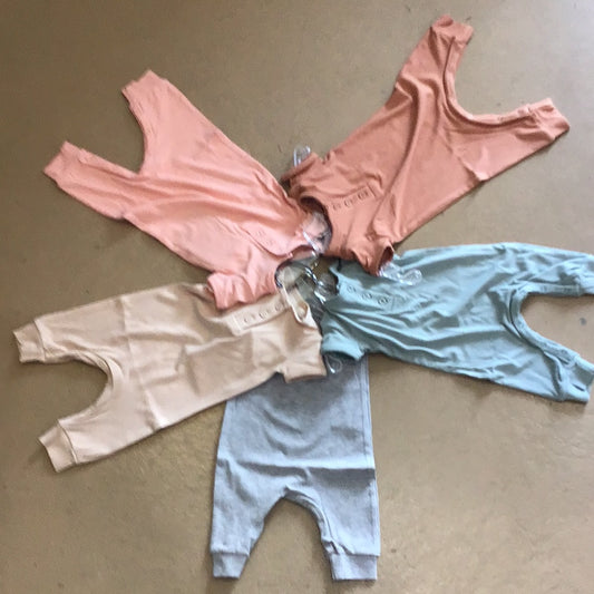 Bamboo ribbed ss rompers