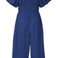 blue jumpsuit