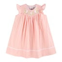 Pink cross smocked dress