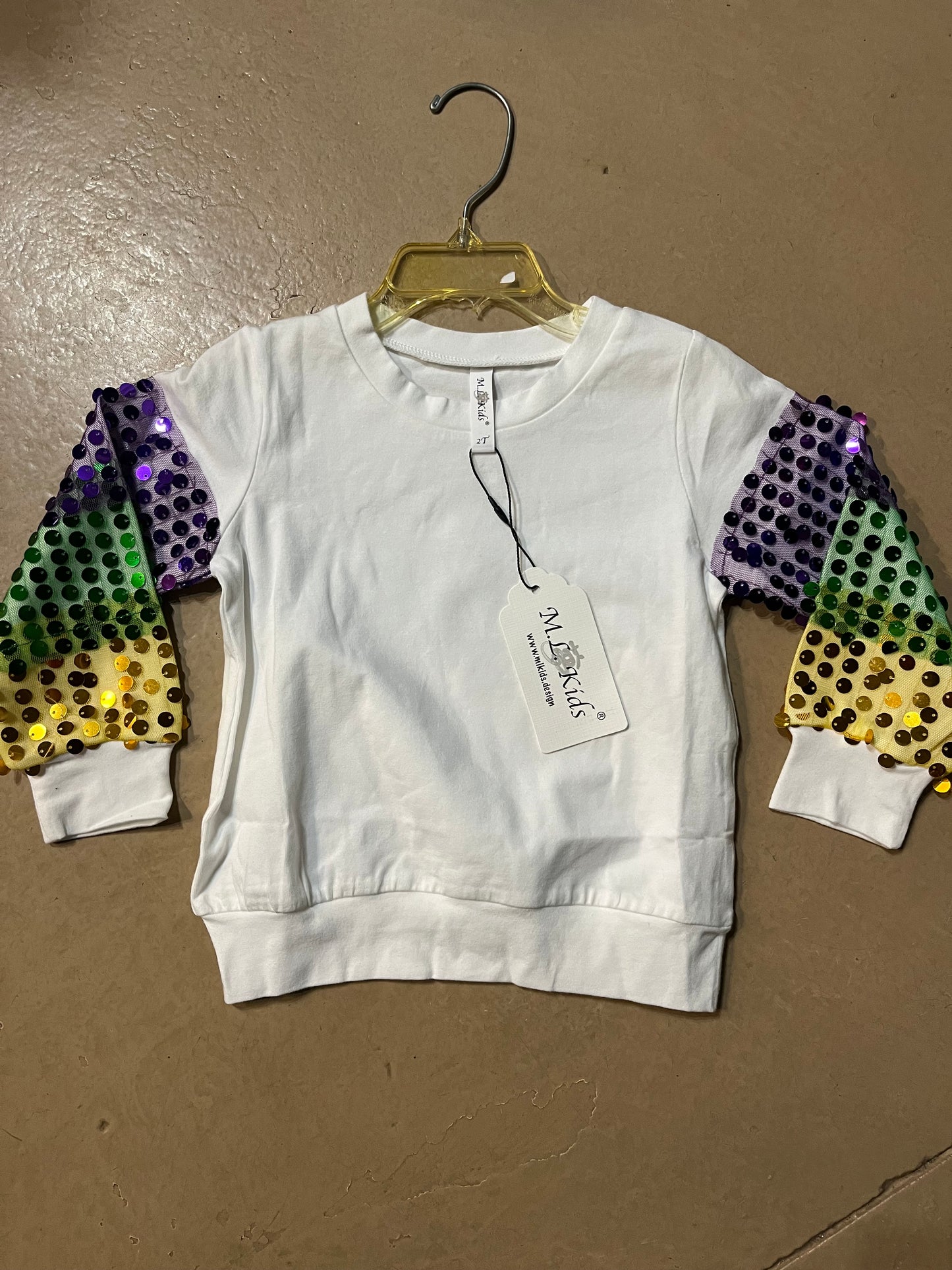 mardi gras sequin shirt