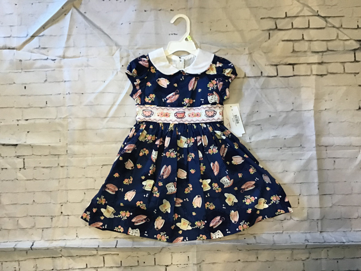 smocked tea time dress