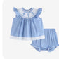 blue cross smocked