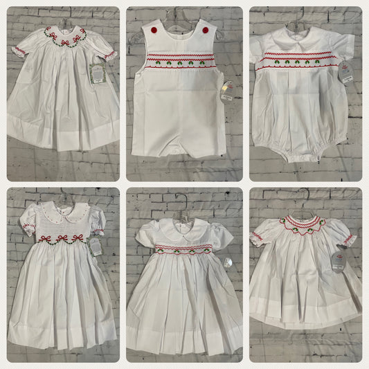 White smocked sets