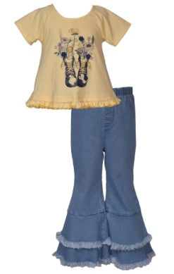 floral boots set