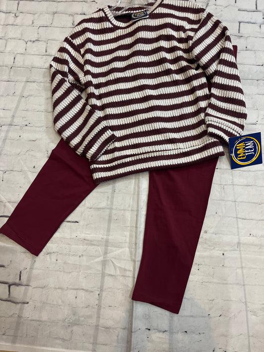 maroon sweater set
