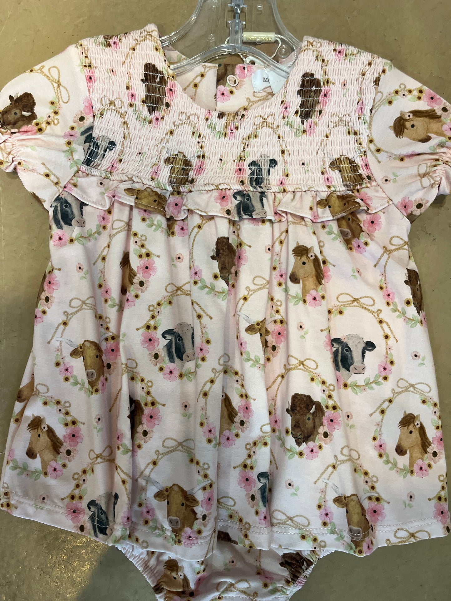 smocked bubble w/skirt