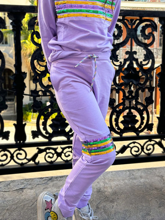 sequin joggers