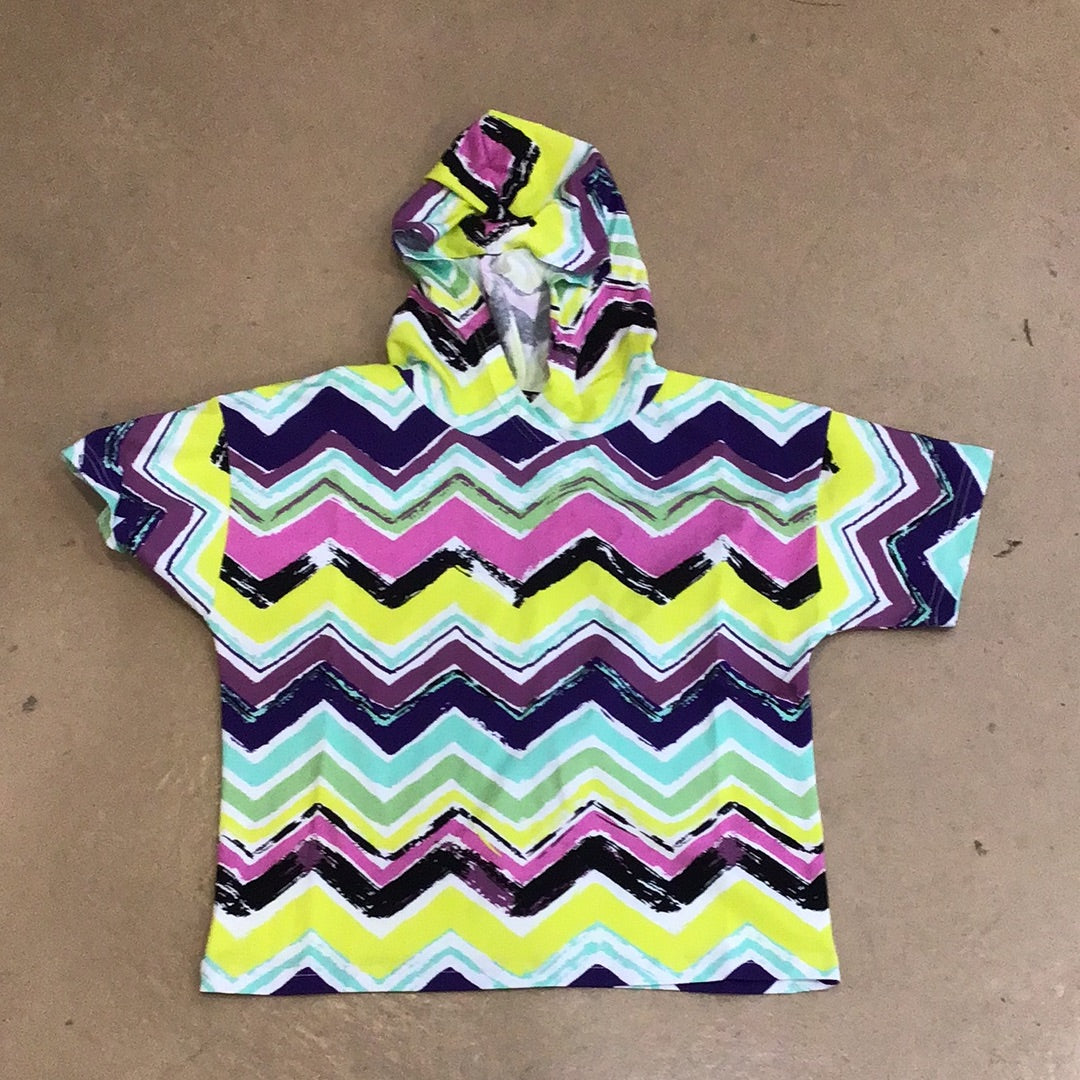 zig zag hooded t-shirt