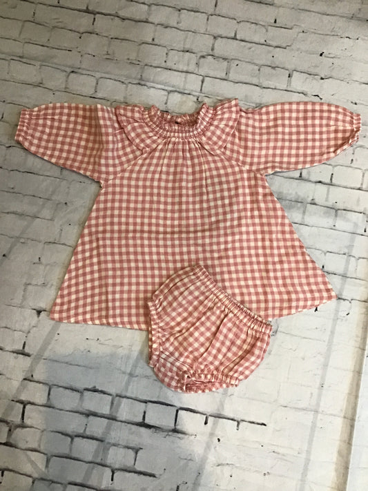 rose plaid dress