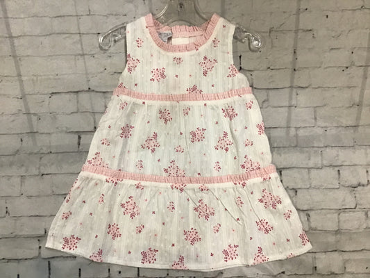 pink poplin tiered dress