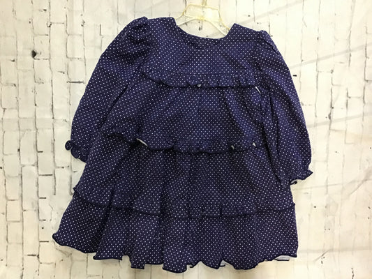 navy dot layered dress