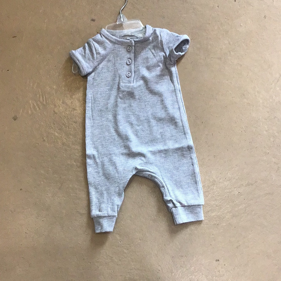 Bamboo ribbed ss rompers