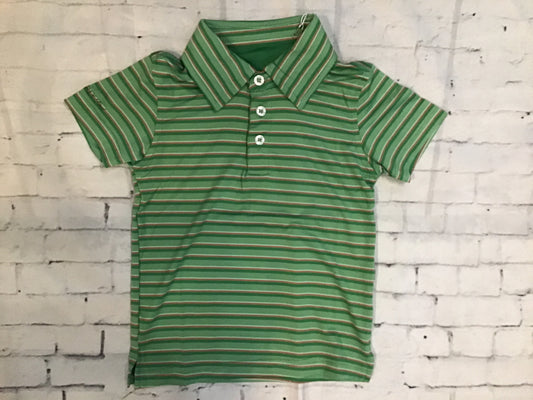 red/green performance polo