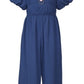 blue jumpsuit