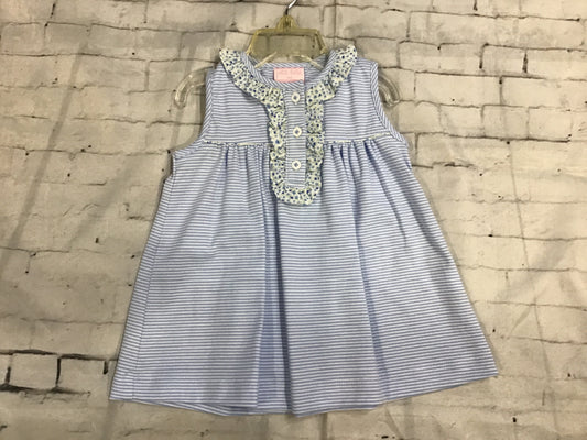 Blue knit dress