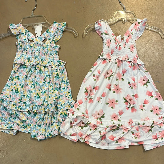 smocked ruffled tiered dresses