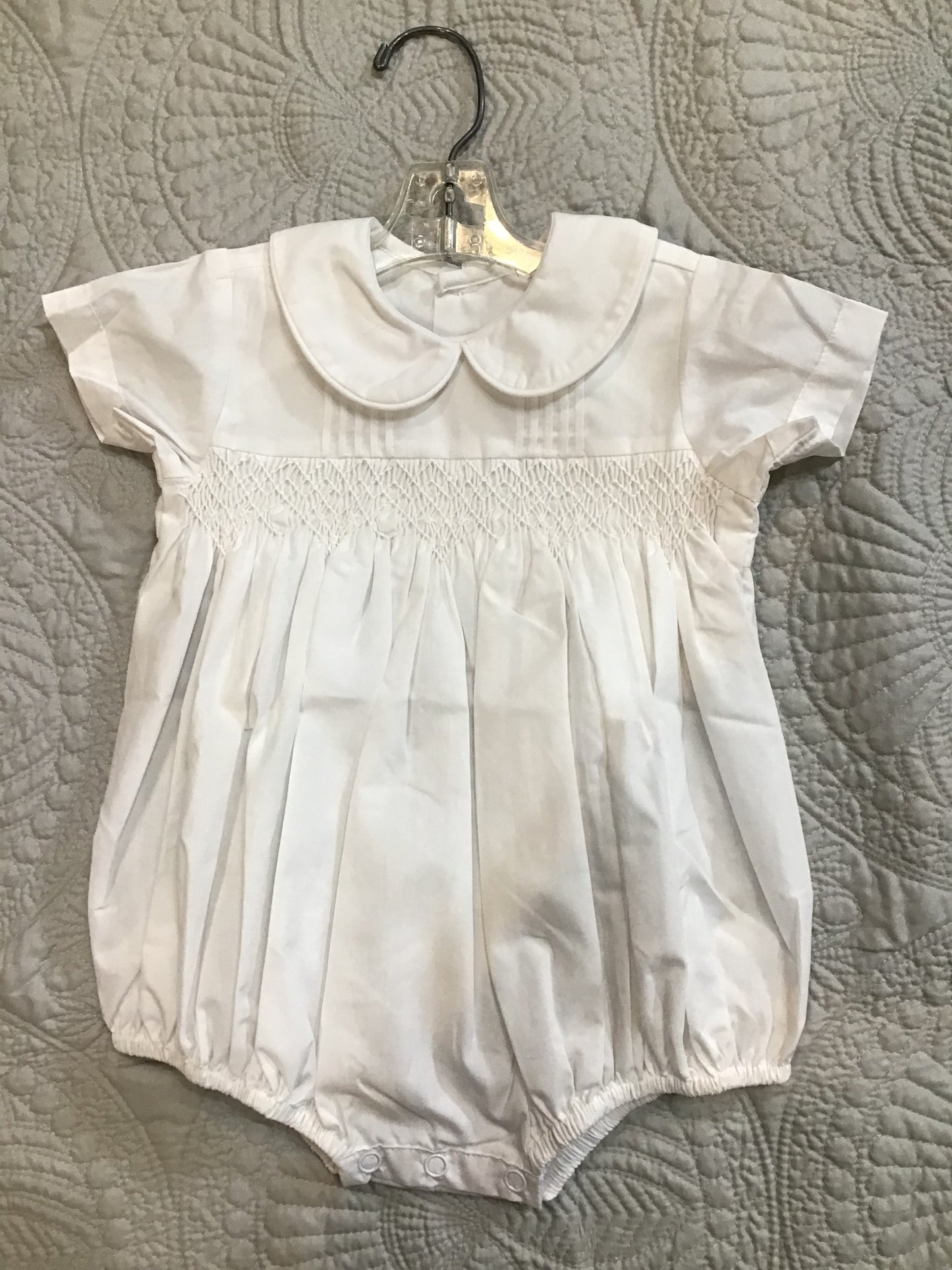 white smocked finley boy bubble