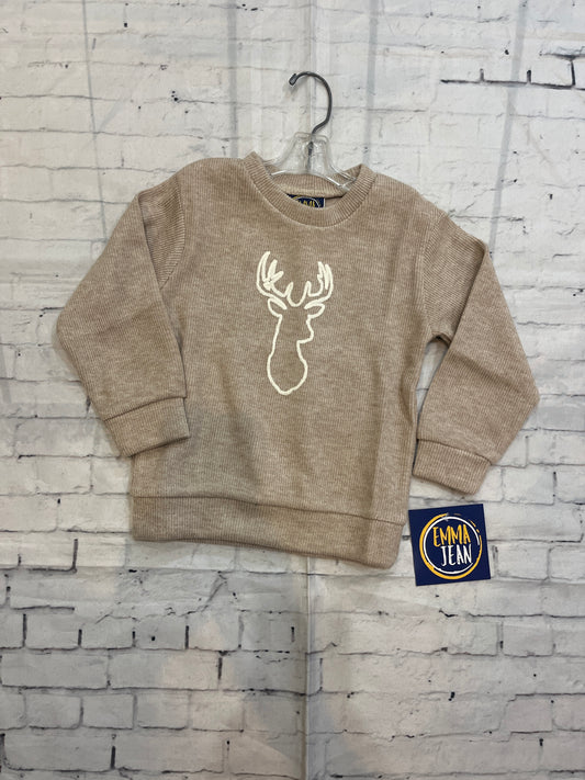 deer embroidery sweater