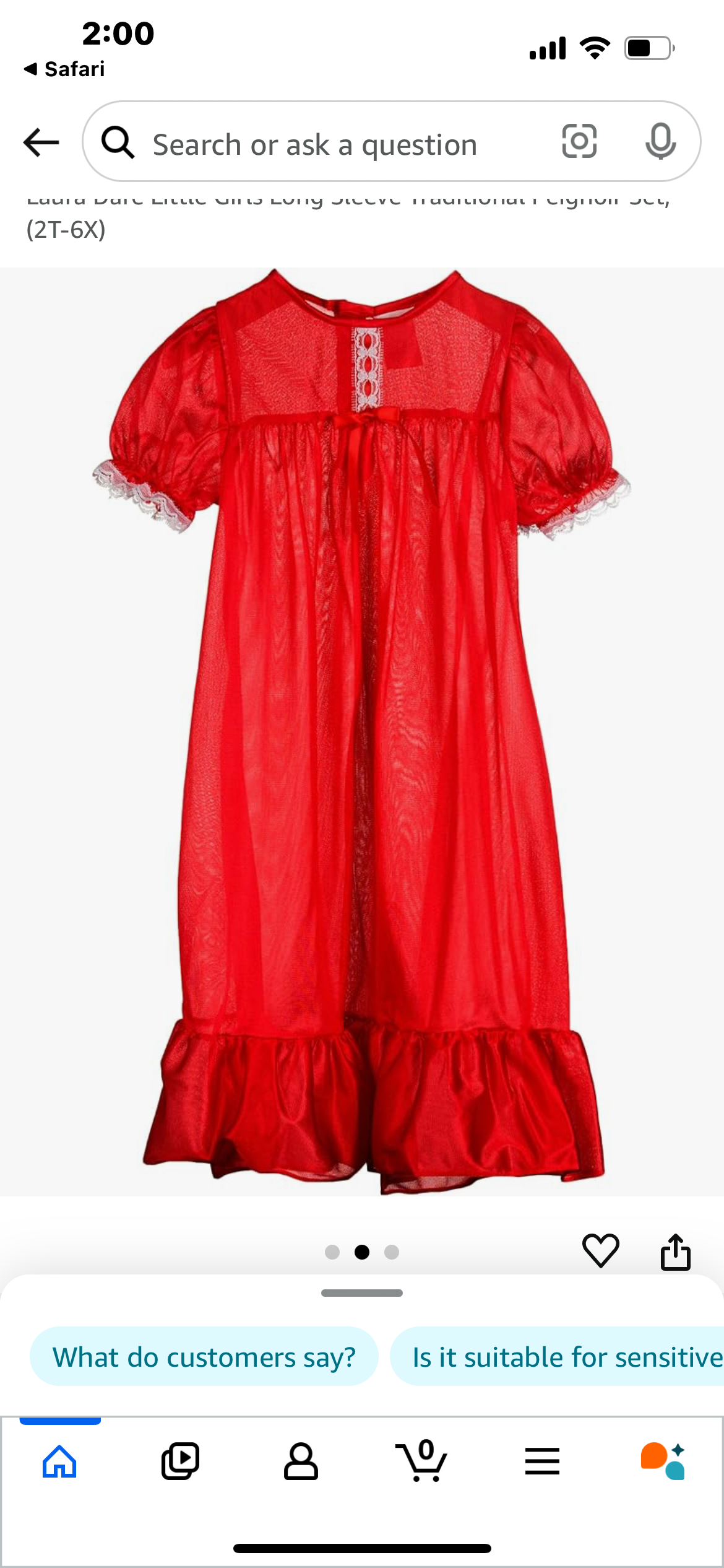 Red ls Peignoir set