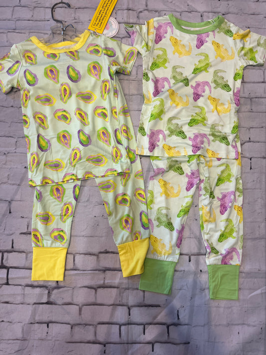 mardi gras 2pc pjs