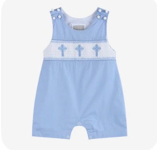 blue cross smocked